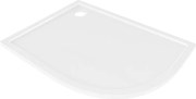 Mexen Flow piatto doccia semicircolare asimmetrico slim sinistro 90 x 80 cm, bianco lucido - 46Q108090L