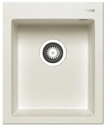 Lavello integrato 1 vasca in granito bianco PYRAMIS Voyager L 50 x L 41 cm