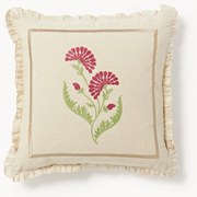 Cuscino in lino fatto a mano con volant Carry
