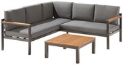 Salotto da giardino Oris NATERIAL in alluminio multicolore con cuscini in poliestere grigio per 5 persone