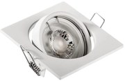 Faretto da incasso 1xGU10/MR16/10W/230V 9x9 cm bianco