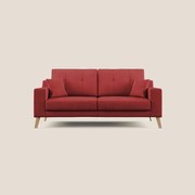 Danish divano moderno in tessuto morbido impermeabile T02 rosso