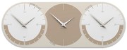 CalleaDesign Orologio World clock a 3 fusi – caffelatte