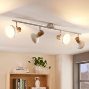 Lindby Fridolin, faretto da soffitto, 70 cm, a 4 luci, bianco, metallo