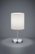 Lampada da tavolo jerrymetallo cromato r50491001 paralume bianco