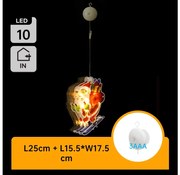 Aigostar - Decorazione natalizia LED LED/3xAAA Babbo Natale sugli sci 23cm