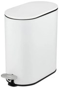 Cestino per la spazzatura bianco opaco in acciaio con pedale 5 l Collungo – Wenko
