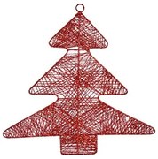 Decorazione Natalizia Rosso Metallo Albero di Natale 36,7 x 0,2 x 37,5 cm