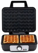 Macchina da Waffle Alpina 1000 W Argentato