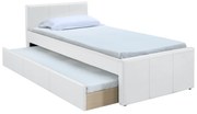 Letto estraibile 90 x 195 PU bianco MACCO