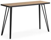 Consolle nero/naturale con piano in rovere 60x120 cm Sindi - Marckeric