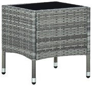 Tavolo da giardino grigio 40x40x45 cm in polyrattan
