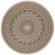 Tappeto rotondo per esterni nero e beige ø 120 cm Comilla - Ayyildiz Carpets