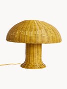 Lampada da tavolo in rattan Mustard