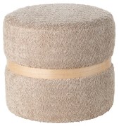 "L'Oca Nera" pouf moderno unica tinta h 35 BEIGE