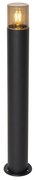 Lampada da esterno a stelo nera con paralume fumé 70 cm - Odense