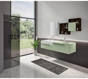 Mobile sottolavabo e lavabo Ginevra per vasca a sinistra avocado L 170 x H 36 x P 51 cm
