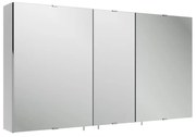 Pensile bagno Perla grigio in vetro SENSEA, 3 ante apertura da sinistra P 15 x L 110 x H 60 cm