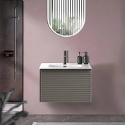 Mobile sottolavabo e lavabo Pixel grigio carbone L 60 x H 40 cm 1 cassetto