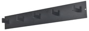 Attaccapanni da parete nero in metallo 70 cm Leatherman – Spinder Design