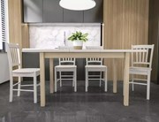 Tavolo Adam estensibile in MDF effetto rovere Cremona Torro e piano laminato color cashmere – 90-125x65 cm