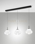 Deva sospensione trasparente 3 luci lineare  a led cct 2700k - 3000...