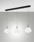 Deva sospensione trasparente 3 luci lineare  a led cct 2700k - 3000...