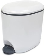 Cestino per la spazzatura in plastica bianco con pedale 3,5 l – Addis