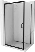Mexen Apia cabina doccia scorrevole 100 x 80 cm, trasparente, nero - 840-100-080-70-00