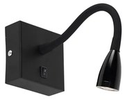 Lampada da parete moderna flessibile LED nera - Flex