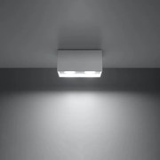 Applique Rettangolare da soffitto 2xGU10 QUAD in alluminio
