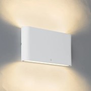 Applique da parete bianca 17,5 cm con LED IP65 - Batt