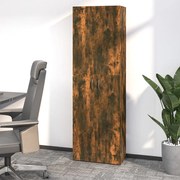 Armadio Per Ufficio Rovere Fumo 60x32x190 Cm Legno Multistrato /