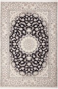 Nain Tappeto 290x200 Blu (Iran) Annodato A Mano