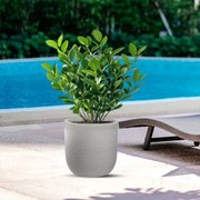 Vaso in resina da esterno interno cilindro d.35x34h Raffaello Beige