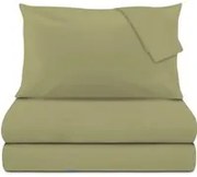 Completo letto matrimoniale cotone verde New Cotton