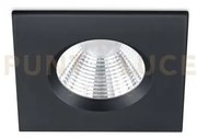 Zagros faretto da incasso led 5,5w 345lm, 3000k quadrato nero dimme...
