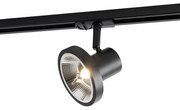 Faretto da binario moderno monofase nero AR111 - Jeany