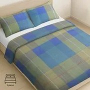 Parure copripiumino matrimoniale quadri cotone