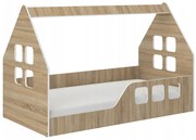 Letto per bambini Casa Montessori 160 x 80 cm in quercia sonoma destra