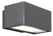 Applique Moderna Esterno Bach Alluminio Grigio Perla 1 Luce E27