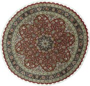 Tabriz Tappeto 210x220 Rosso (Iran) Annodato A Mano
