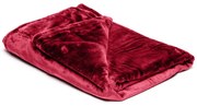 Coperta in microplus rosso borgogna , 150 x 200 cm - My House