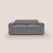 Kronos Divano con pouf estraibile poggiapiedi e poggiatesta reclinabili in morbida microfibra impermeabile T11 grigio