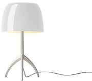 Foscarini - Lumiere Piccolo Lampada da Tavolo E14 Alu/Bianco Foscarini