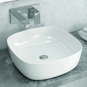 Lavabo appoggio 41cm in ceramica slim bianca |Litos-0015 - KAMALU