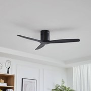 Lucande ventilatore da soffitto Vindur, nero, DC, silenzioso, 132 cm Vindur, Nero, Camera da letto, Metallo, Moderno