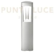 Ges480- paletto grigio metallizzato 1 luce attacco gx53 ip54 h.50cm