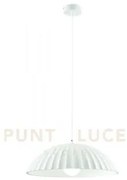 Sospensione rustic  effetto cemento bianco 1 luce attacco e27