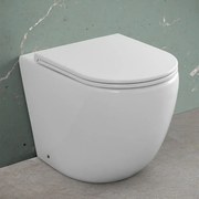 Wc filomuro con scarico a vortice e copriwc soft-close Tao